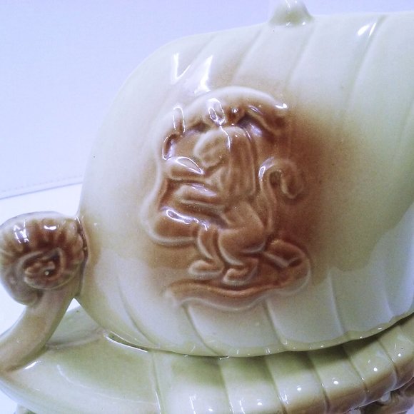 Vintage 50s Ceramic Ship TV Lamp Viking Drakkar Nautical Sail Oars Clean Works! - Picture 3 of 9